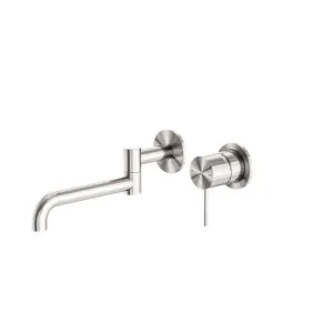 Nero Mecca Wall Basin/Bath Mixer Swivel Spout 225mm Brushed Nickel by Nero Tapware, a Bathroom Taps & Mixers for sale on Style Sourcebook