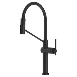 Gessi Habito Semi-Professional Spray Kitchen Mixer Tap Matte Black 60664-299 by Gessi, a Kitchen Taps & Mixers for sale on Style Sourcebook