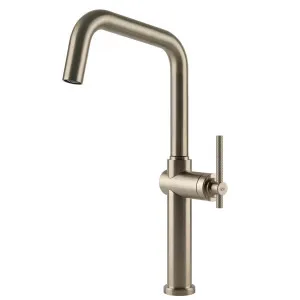Gessi Habito Swivel Kitchen Mixer Tap Brushed Nickel 60650-149 by Gessi, a Kitchen Taps & Mixers for sale on Style Sourcebook