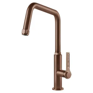Gessi Officine Swivel Kitchen Mixer Tap Brushed Copper 60051-708 by Gessi, a Kitchen Taps & Mixers for sale on Style Sourcebook