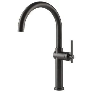 Gessi Habito Swivel Kitchen Mixer Tap Brushed Black 60670-707 by Gessi, a Kitchen Taps & Mixers for sale on Style Sourcebook