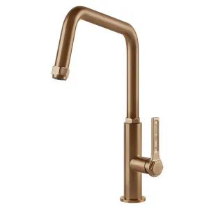 Gessi Officine Swivel Kitchen Mixer Tap Bronze 60051-726 by Gessi, a Kitchen Taps & Mixers for sale on Style Sourcebook