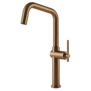 Gessi Habito Swivel Kitchen Mixer Tap Bronze 60650-726 by Gessi, a Kitchen Taps & Mixers for sale on Style Sourcebook