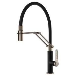 Gessi Officine Semi-Professional Spray Kitchen Mixer Tap Matte Black 60055-599 by Gessi, a Kitchen Taps & Mixers for sale on Style Sourcebook