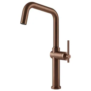 Gessi Habito Swivel Kitchen Mixer Tap Brushed Copper 60650-708 by Gessi, a Kitchen Taps & Mixers for sale on Style Sourcebook