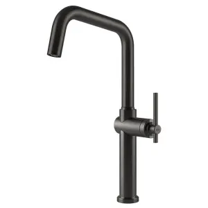 Gessi Habito Swivel Kitchen Mixer Tap Brushed Black 60650-707 by Gessi, a Kitchen Taps & Mixers for sale on Style Sourcebook