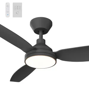 Calibo Sora 52" DC Ceiling Fan with LED Light, Wall Control and Remote Black by Calibo, a Ceiling Fans for sale on Style Sourcebook