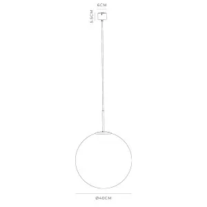 Lighting Republic Orb Max Extra Large Opal White Glass Pendant Black by Lighting Republic, a Pendant Lighting for sale on Style Sourcebook