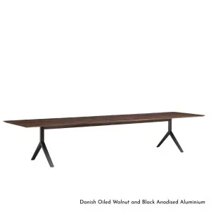 De La Espada Overton Table in Walnut Timber with Aluminum Base 395LWA by De La Espada, a Dining Tables for sale on Style Sourcebook