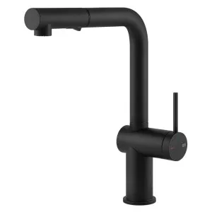 Gessi Inedito Right Angle Pull Out Kitchen Spray Tap Matte Black 60435-299 by Gessi, a Kitchen Taps & Mixers for sale on Style Sourcebook