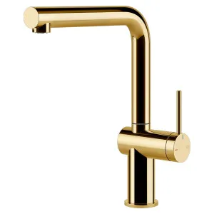 Gessi Inedito Right Angle Swivel Kitchen Mixer Tap Bright Gold 60431-246 by Gessi, a Kitchen Taps & Mixers for sale on Style Sourcebook