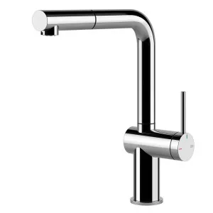 Gessi Inedito Right Angle Pull Out Kitchen Mixer Tap Chrome 60433-031 by Gessi, a Kitchen Taps & Mixers for sale on Style Sourcebook