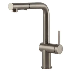 Gessi Inedito Right Angle Pull Out Kitchen Spray Tap Brushed Nickel 60435-149 by Gessi, a Kitchen Taps & Mixers for sale on Style Sourcebook