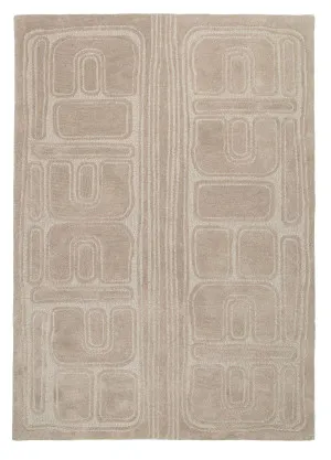 Jafina Beige Abstract Hand-Tufted Rug by Miss Amara, a Contemporary Rugs for sale on Style Sourcebook