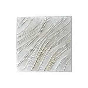 Anya Canvas 3D Wall Art 105 x 105cm in White by Luxo Home Decor, a Artwork & Wall Decor for sale on Style Sourcebook