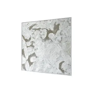 Luma Framed Canvas 3D Wall Art 105 x 105cm in White by Luxo Home Decor, a Artwork & Wall Decor for sale on Style Sourcebook