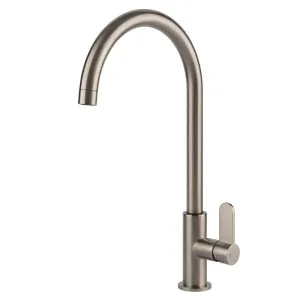 Gessi Helium Swivel Mixer Tap Brushed Nickel 60075-149 by Gessi, a Kitchen Taps & Mixers for sale on Style Sourcebook