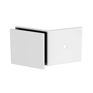 Boston 135 Degree Wall to Glass Bracket White by Estelle, a Bathroom Fixtures for sale on Style Sourcebook