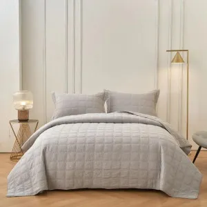 Classic Quilts Smokey Grey Coverlet Set by null, a Quilt Covers for sale on Style Sourcebook