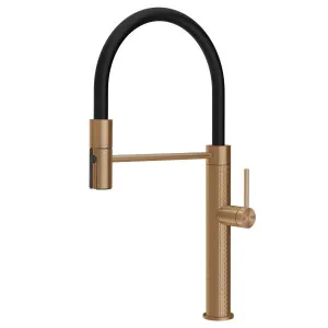 Gessi 316 Meccanica Semi-Professional Pull Out Spray Mixer Tap Bronze 60220-726 by Gessi, a Kitchen Taps & Mixers for sale on Style Sourcebook