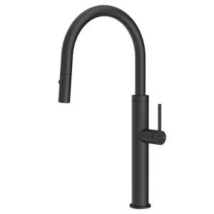 Gessi 316 Meccanica Gooseneck Pull Out Spray Mixer Tap Matte Black 60024-299 by Gessi, a Kitchen Taps & Mixers for sale on Style Sourcebook