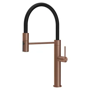 Gessi 316 Smooth Semi-Professional Pull Out Spray Mixer Tap Copper 60120-708 by Gessi, a Kitchen Taps & Mixers for sale on Style Sourcebook