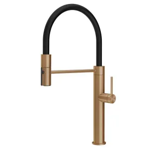 Gessi 316 Smooth Semi-Professional Pull Out Spray Mixer Tap Bronze 60120-726 by Gessi, a Kitchen Taps & Mixers for sale on Style Sourcebook