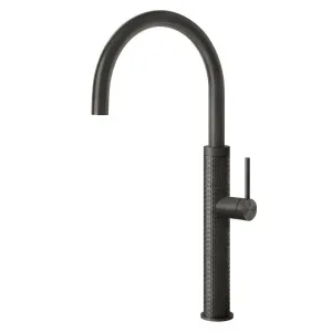 Gessi 316 Meccanica Gooseneck Swivel Mixer Tap Brushed Black 60018-707 by Gessi, a Kitchen Taps & Mixers for sale on Style Sourcebook