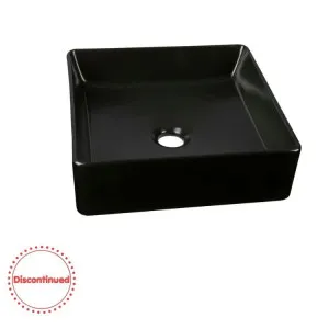 Artis H'33 Above Counter Matte Black Basin Super Slim 360x360x110 by Otti Australia, a Basins for sale on Style Sourcebook