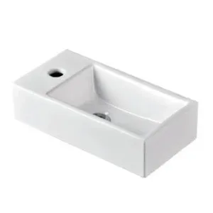 Compact Above Counter Gloss White Basin Right Hand Bowl 1 Tap Hole No Overflow 405x205x105 by Otti Australia, a Basins for sale on Style Sourcebook