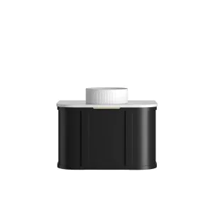 Hampshire 750mm Satin Black Wall Hung Curve Vanity with Cloudy Carrara Top by Otti Australia, a Vanities for sale on Style Sourcebook