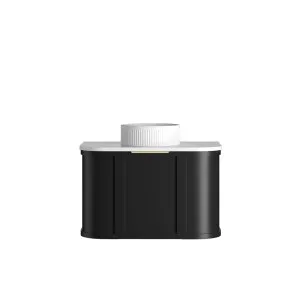 Hampshire 750mm Satin Black Wall Hung Curve Vanity with Pure White Top by Otti Australia, a Vanities for sale on Style Sourcebook