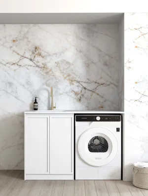 Hampshire White Base Laundry Cabinet with 1300mm Pure White Top by Otti Australia, a Cabinetry for sale on Style Sourcebook
