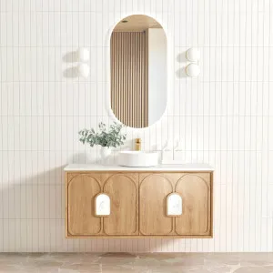 Laguna Mk II 1200mm Natural Woodland Oak Wall Hung Vanity with Pure White Top by Otti Australia, a Vanities for sale on Style Sourcebook