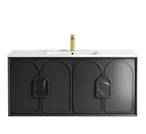 Laguna Mk II Mk II 1200mm Black Oak Wall Hung Vanity with Ceramic Top by Otti Australia, a Vanities for sale on Style Sourcebook