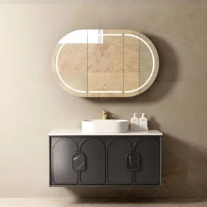 Laguna Mk II Mk II 1200mm Black Oak Wall Hung Vanity with Pure White Top by Otti Australia, a Vanities for sale on Style Sourcebook