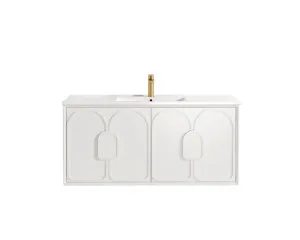 Laguna Mk II Mk II 1200mm Matte White Wall Hung Vanity with Ceramic Top by Otti Australia, a Vanities for sale on Style Sourcebook