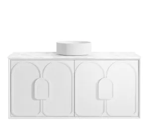 Laguna Mk II Mk II 1200mm Matte White Wall Hung Vanity with Cloudy Carrara Top by Otti Australia, a Vanities for sale on Style Sourcebook