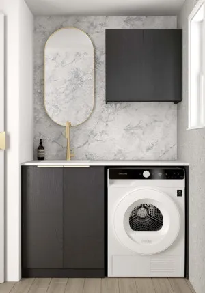 Laundry Kit 1305A Byron/Bondi Black Oak with Cloudy Carrara Top by Otti Australia, a Cabinetry for sale on Style Sourcebook