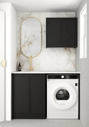 Laundry Kit 1305A Hampshire Black with Matte White Top by Otti Australia, a Cabinetry for sale on Style Sourcebook