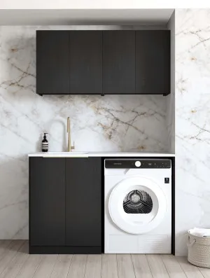 Laundry Kit 1305B Byron/Bondi Black Oak with Matte White Top by Otti Australia, a Cabinetry for sale on Style Sourcebook