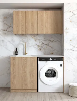 Laundry Kit 1305B Byron/Bondi Natural Oak with Cloudy Carrara Top by Otti Australia, a Cabinetry for sale on Style Sourcebook