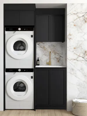 Laundry Kit 1305C Hampshire Black with Pure White Top by Otti Australia, a Cabinetry for sale on Style Sourcebook