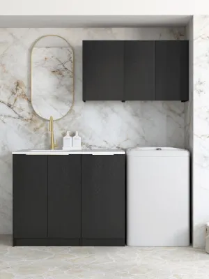 Laundry Kit 1715A Byron/Bondi Black Oak with Natural Carrara Marble Top by Otti Australia, a Cabinetry for sale on Style Sourcebook