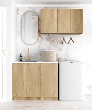 Laundry Kit 1715A Byron/Bondi Natural Oak with Pure White Top by Otti Australia, a Cabinetry for sale on Style Sourcebook
