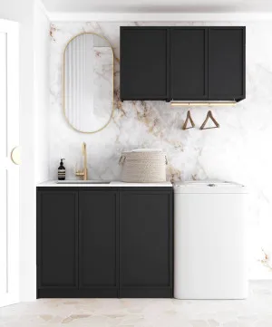 Laundry Kit 1715A Hampshire Black with Pure White Top by Otti Australia, a Cabinetry for sale on Style Sourcebook