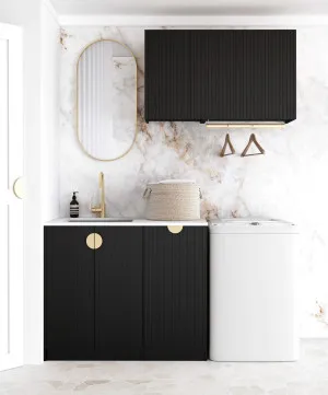 Laundry Kit 1715A Marlo Black with Cloudy Carrara Top by Otti Australia, a Cabinetry for sale on Style Sourcebook