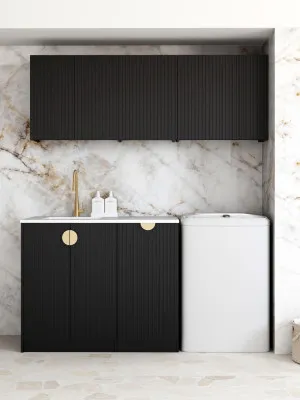 Laundry Kit 1715B Marlo Black with Pure White Top by Otti Australia, a Cabinetry for sale on Style Sourcebook