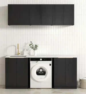 Laundry Kit 1960B Byron/Bondi Black Oak with Matte White Top by Otti Australia, a Cabinetry for sale on Style Sourcebook