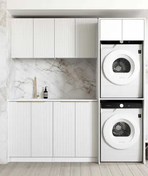 Laundry Kit 1960C Bondi White with Natural Carrara Marble Top by Otti Australia, a Cabinetry for sale on Style Sourcebook